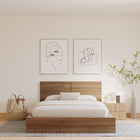 Nexera James Nightstand With 2-Drawers - Brown Oak-Scandinavian look and design