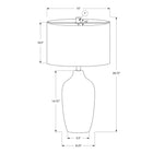 Monarch Specialties 27" H Contemporary Table Lamp - Grey Ceramic / Beige Shade-With a 5ft long black cord, this perfectly sized and practical decorative accent can be set on an end or side table in your living room or home office, or on your bedside table for some modern style in your bedroom