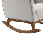 Modway Sway Performance Velvet Rocking Chair - Light Grey-Armchair Weight Capacity: 500 lb