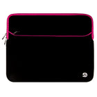 Vangoddy Neoprene 15" Laptop Protective Sleeve Case with Extra Pocket - Black/Pink-Water Resistant Neoprene Material. Protects your laptop from moisture and minor spills.