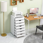 Vinsetto Mobile Letter/A4 Filing Cabinet with Drawers & Wheels - White-The wheels allow you to move it where you need it
