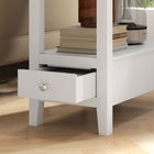 HOMCOM End Table with Charging Station and USB Ports - White-Material: MDF