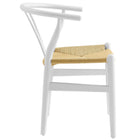 Modway Amish 29" Wood Dining Chair - White-Non-Marking Foot Pins