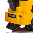 Aosom 3-in-1 Kids Ride-On Excavator with Music - Yellow-Overall Dimension: 39.4" L x 16.9" W x 19.1" H (100 x 43 x 48.5 cm) 