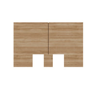 Nexera James Headboard - Full Size - Brown Oak-Modern Aesthetic: Elevate your bedroom decor with a modern headboard featuring clean lines and a minimalist design