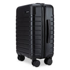 Travelite Epicure 24" Hardside Medium Checked Spinner Luggage - Black-Deluxe interior with 5 pockets: mesh pocket, wet pocket, privacy pocket, compression panel with 2 lining pockets and includes laundry bag