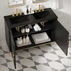 Modway Awaken 48" Double Sink Bathroom Vanity - Black-8" Centerset Holes