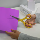 JAM Paper Heavy Duty Multi-Purpose Precision Scissors - 8" - Yellow-Quantity: 1 Pair of Scissors per Pack | Features comfort grip that can be used left- or right-handed
