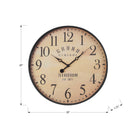 Monarch Specialties Clocks 20" Round Clock Antique Brown -A non-ticking quartz movement provides quiet and accurate timekeeping, creating a peaceful environment in any room