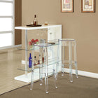 Modway Casper Backless Bar Stool - Clear-Non-Marking Feet