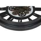Monarch Specialties Clocks 20" Round Wall Clock - Black -No assembly required on this analog clock, simply insert 3 AA batteries (not included) for an outstanding decorative accent for indoor use only