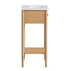 Modway Zaire 18" Bathroom Vanity - Natural/White-Ceramic Sink Basin