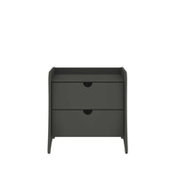 Manhattan Comfort Coney 19.68" Mid-Century Modern Nightstand - Grey-Mid-Century Modern Nightstand for Bedroom Use