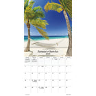 DateWorks 2026 16-Month Mini Wall Calendar - 7" x 7" - Beaches - Bilingual-September 2025 - December 2026