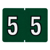 Pendaflex Numeric End Tab Dark Green Filing Labels - 5 - 500 Pack-Compatible with DataFile L8700 series labels