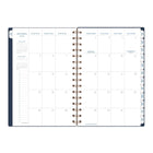 AT-A-GLANCE 2026-2027 Signature Weekly/Monthly Academic Planner - 8-1/2" H x 5-3/8" W - Navy - Bilingual-Page size: 8-1/2" H x 5-3/8" W