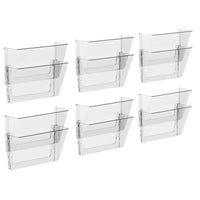 Storex Standard Wall Files Letter - Clear - 2 Pack-Letter Size