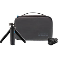 GoPro Travel Kit-Shorty (Mini Extension Pole + Tripod) extends up to 8.9in (22.7cm) and can be propped up on any level surface