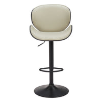 Zuo Meyane Barstool - Grey-Plush and durable faux leather fabric
