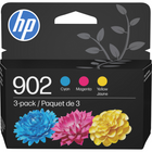 HP 902 Cyan, Magenta & Yellow Original Ink Cartridges, 3 Pack (T0A38AN)-Colours: Cyan, magenta, yellow