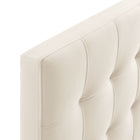 Modway Lily Stain-Resistant Performance Velvet Twin Size Headboard - Alabaster-Assembly Required