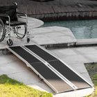 HOMCOM 8' Wheelchair Ramp with Non-Skid Layering - Black-Great for transitioning curbs, stairs, porches 