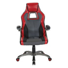 OSP Designs Race Chair - Charcoal Grey with Red Trim-Tilt, Tilt Lock and Tilt Tension