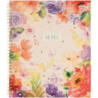 Hilroy Bright Floral Notebook - 10-1/2" H x 8" W - 160 Pages - Yellow-College Ruled