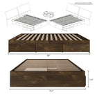 Nexera 3-Drawer Storage Bed Frame - Full Size - Truffle-8