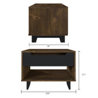 Nexera Barista Nightstand with 1-Drawer And Folding Door - Black & Truffle-5
