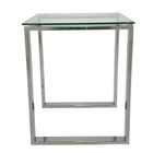 Plata Import Gen 17"W Square Side Table - Silver-Polished Silver 
