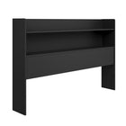 Nexera Hunter Bookcase Headboard - Queen Size - Black-Easy Assembly and Delivery: Hassle-free assembly, doorstep delivery for a convenient bedroom upgrade