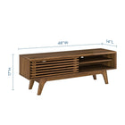 Modway Render 48" TV Stand - Walnut-Smooth Wood Grain Laminate