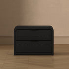 Manhattan Comfort Grace 28" Modern 2-Drawer Nightstand - Black-30 Day Limited Manufacturer's Warranty