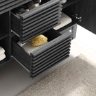 Modway Render 48" Double Sink Compatible Bathroom Vanity Cabinet - Charcoal-Full-Extension Drawers