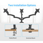 ShoppingAll Adjustable Triple Gas Spring Monitor Desk Mount - Black-7