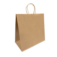 Reliabag Paper Bags - Twist Handles - 13" W x 7" D x 13" H - Kraft - 100 Pack-Made by the premium kraft paper with the re-enforced flat bottom