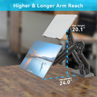 ShoppingAll Heavy Duty 2-in-1 Dual Monitor and Laptop Mount for 13-35" Screens and 12-17" Laptops - Black-Supports 7.3" to 20.1" height adjustment, 175 degrees tilt, 180 degrees swivel and 360 degrees rotation
