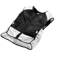 TechNiche Hybrid Sport Vest, Black, Large-Front zipper closure, with mesh ventilation and scoop neck design