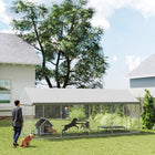 PawHut Outdoor Dog Kennel with Roof - 19.7' x 7.5' x 7.9' - Secure Latch-Two-person installation within three hours
