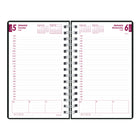 Brownline 2027 DuraFlex Daily Planner with Textured 2-Piece Poly Cover - 8" x 5" - Black-Twin-wire binding with textured two-piece poly cover
