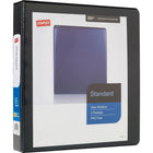 Staples Standard View Binder with D-Rings - 1 1/2" - Black-Ring resists gapping for smooth page turning