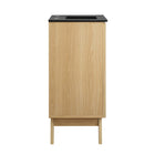 Modway Soma 18" Bathroom Vanity - Oak/Black-Wood Grain Finish