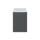 Modway Bryn 30" Wall-Mount Bathroom Vanity - Grey/White-Ceramic Sink With Integrated Countertop