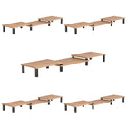 ShoppingAll Dual Monitor Stand and Riser - Walnut - 5 Pack-Designed to raise vertical disposition of monitors, laptops, printers, TV and LCD display