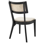 Modway Caledonia Wood Dining Chair - Black/Beige-Assembly Required