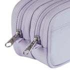 JanSport Large Accessory Pouch - Pastel Lilac -Two compartment accessory pouch is perfect to carry pens and pencils on one side and power cords on the other