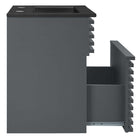 Modway Render 18" Wall-Mount Bathroom Vanity - Grey/Black-8