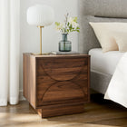 Modway Bulwark 2-Drawer Nightstand - Walnut-Full-Glide Drawers