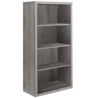 Monarch Specialties 7060 48"H Bookcase - Dark Taupe With Adjustable Shelves-Finished in a warm and rich dark taupe colour